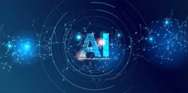 Kunstmatige Intelligentie Logo Ikoon Vector Symbool Diep Leren Blockchain Neurale — Stockvector
