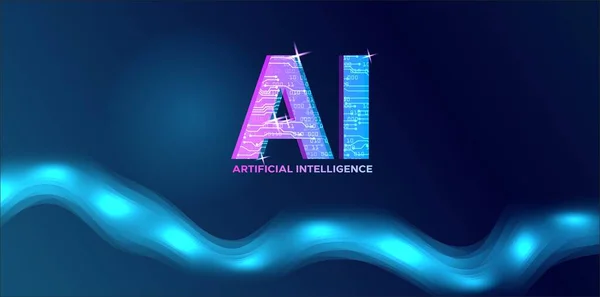 Kunstmatige Intelligentie Logo Icoon Vector Symbool Diep Leren Blockchain Neurale — Stockvector