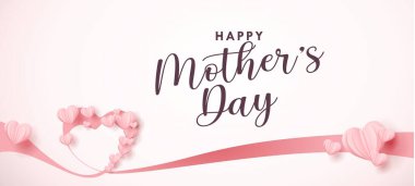 Sevgililer Günü kalbi mavi arka planda uçuyor. Sevgililer Günü tebrik kartı tasarımı için vektör aşk kartpostalı