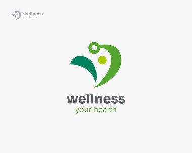 Sağlıklı insanlar doğal yaşam logosu