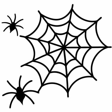 Örümcek ağları Cadılar Bayramı element vektörü belirlendi