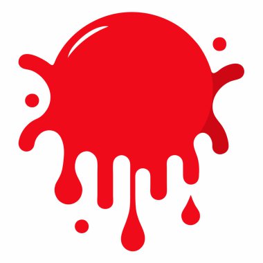 Bold and expressive, this red paint stain isolated icon design adds a creative splash to your digital projects. Perfect for backgrounds, textures, or design elements in artistic creations. clipart