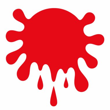 Bold and expressive, this red paint stain isolated icon design adds a creative splash to your digital projects. Perfect for backgrounds, textures, or design elements in artistic creations. clipart