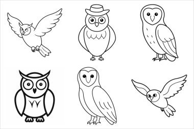 Capture the essence of nature with this hand-drawn owl outline illustration. Perfect for wildlife art, tattoos, and designs that need a touch of rustic elegance and wisdom. clipart