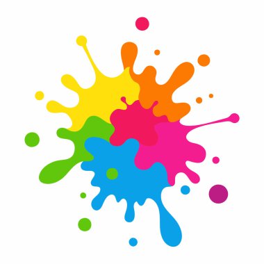  Celebrate Holi with this vibrant paint splash background, featuring colorful splatters and drops. Perfect for festive projects, digital art, and decor that captures the spirit of color. clipart