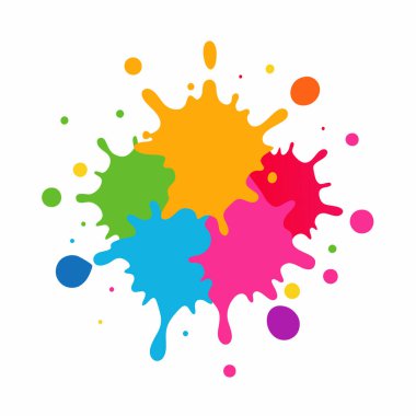  Celebrate Holi with this vibrant paint splash background, featuring colorful splatters and drops. Perfect for festive projects, digital art, and decor that captures the spirit of color. clipart