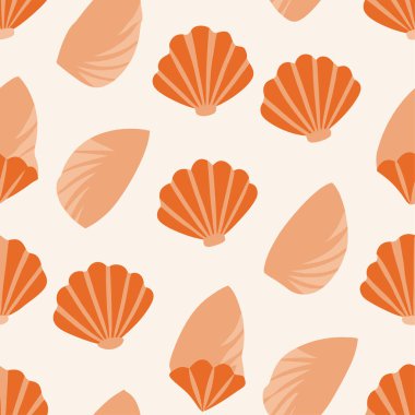  Bring the beach to your designs with this seamless seashell pattern. Ideal for summer-themed projects, decor, fabric, and digital art inspired by coastal vibes and ocean beauty. clipart