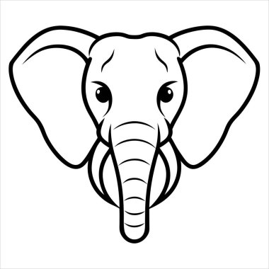  Capture strength and elegance with this elephant head logo vector. Ideal for branding, logos, and nature-inspired designs, adding a bold and professional touch to your projects. clipart