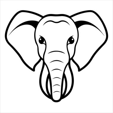  Capture strength and elegance with this elephant head logo vector. Ideal for branding, logos, and nature-inspired designs, adding a bold and professional touch to your projects. clipart