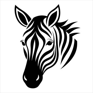  Capture the essence of the wild with this zebra head logo illustration, perfect for branding, designs, and decor. A striking choice for bold, nature-inspired digital projects. clipart