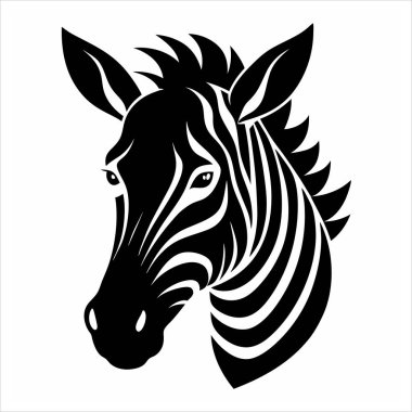  Capture the essence of the wild with this zebra head logo illustration, perfect for branding, designs, and decor. A striking choice for bold, nature-inspired digital projects. clipart