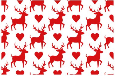 Discover a charming vintage deer seamless pattern with Christmas elements. Perfect for festive decorations, gift wrapping, textiles, or holiday crafts. Add a timeless, nostalgic touch to your designs clipart