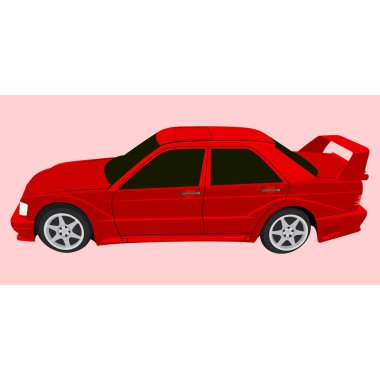 Aşırı Gerçekçi Araba Vektörü Tasarımı