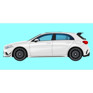 Gerçekçi araba vektör çizim