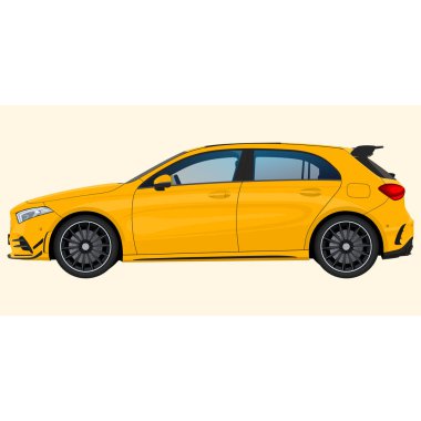 Gerçekçi araba vektör çizim