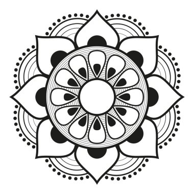 Simetrik Kalp ve Çiçek Motifleriyle Zarif Mandala Sanatı