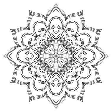 Renkli Kalpli ve Çiçekli Mandala Sanatı