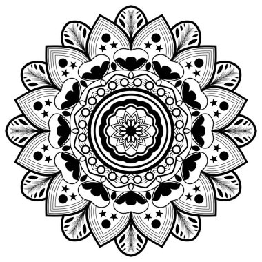 Yoga için Kutsal Mandala İllüstrasyonu