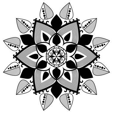 Yoga için Kutsal Mandala İllüstrasyonu