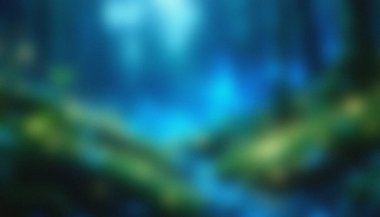 Parlayan mavi ışık, yemyeşil yeşillikler ve karanlık orman derinlikleriyle gerçeküstü, ruhani bir sahne..