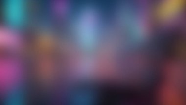 Değişik renklerde parlak ve bulanık ışıkların karışımından oluşan canlı ve soyut bir arka plan..