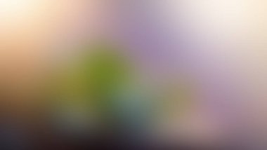 Soyut, pikselleştirilmiş, ılık altın ışığın ve serin mor ve yeşil renklerin nazik bir karışımına sahip bir resim..