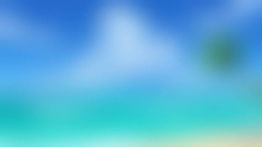 Canlı turkuaz su, yumuşak kum ve ince bulutlu parlak mavi gökyüzü ile sakin bir tropikal plaj sahnesi..