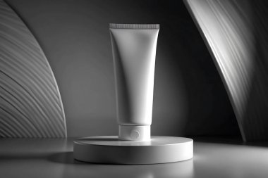 Tek renkli Boş Tüplü Model Minimalist Cilt Paketleme Tasarımı Güzellik Ürünleri Tasarımı