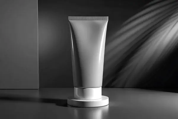 Tek renkli Boş Tüplü Model Minimalist Cilt Paketleme Tasarımı Güzellik Ürünleri Tasarımı