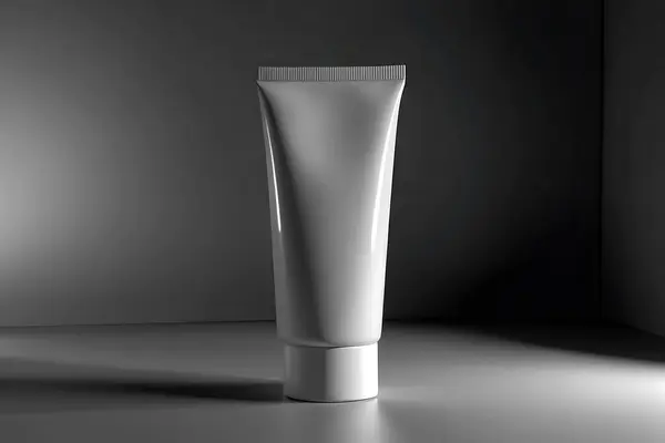 Tek renkli Boş Tüplü Model Minimalist Cilt Paketleme Tasarımı Güzellik Ürünleri Tasarımı