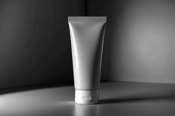Tek renkli Boş Tüplü Model Minimalist Cilt Paketleme Tasarımı Güzellik Ürünleri Tasarımı