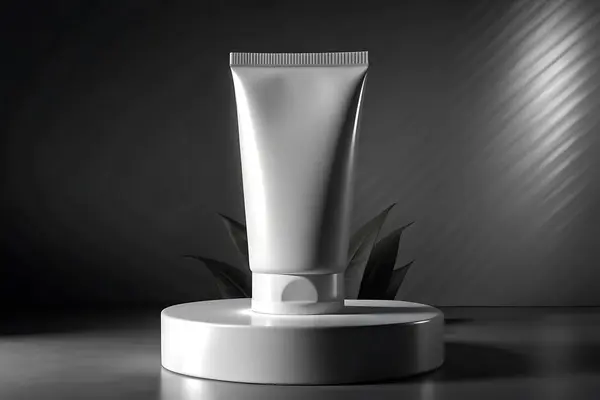 Tek renkli Boş Tüplü Model Minimalist Cilt Paketleme Tasarımı Güzellik Ürünleri Tasarımı
