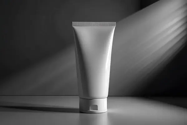 Tek renkli Boş Tüplü Model Minimalist Cilt Paketleme Tasarımı Güzellik Ürünleri Tasarımı