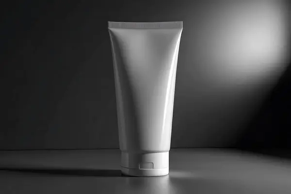 Tek renkli Boş Tüplü Model Minimalist Cilt Paketleme Tasarımı Güzellik Ürünleri Tasarımı