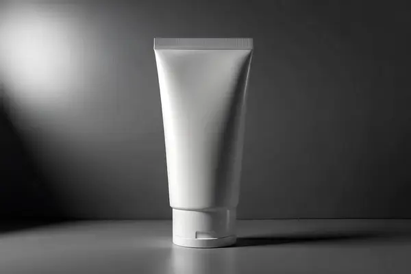 Tek renkli Boş Tüplü Model Minimalist Cilt Paketleme Tasarımı Güzellik Ürünleri Tasarımı