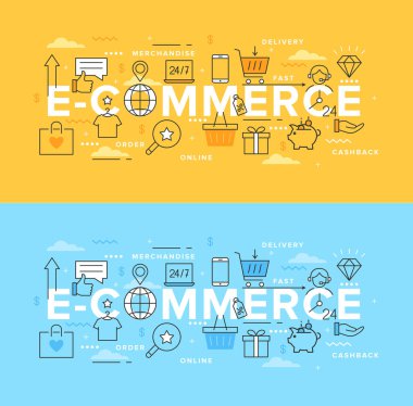 Ev temizleme ikonu, amblem, elektrikli süpürgeli logo sprey şişe, sünger, kova, fırça, eldiven. Moda düz temizlik simgesi. Web pankartları için kavram, poster şablonu