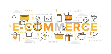 Ev temizleme ikonu, amblem, elektrikli süpürgeli logo sprey şişe, sünger, kova, fırça, eldiven. Moda düz temizlik simgesi. Web pankartları için kavram, poster şablonu