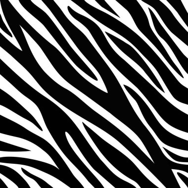Zebra izi. Tekstil, kumaş, duvar kağıdı, ambalaj kağıdı, poster, arkaplan, ağ için vektör deri zebra deseni. Vahşi hayvan zebra çizgili çizgiler. Gerçekçi hayvan dokusu. Moda tekstili.