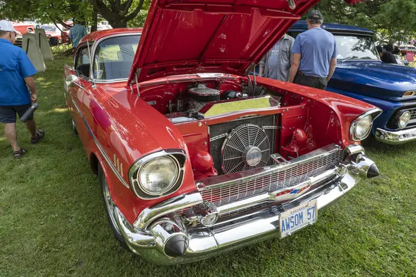 stock image Hilton Beach, Ontario, Canada - July 27, 2024: 1957 Chevrolet Be