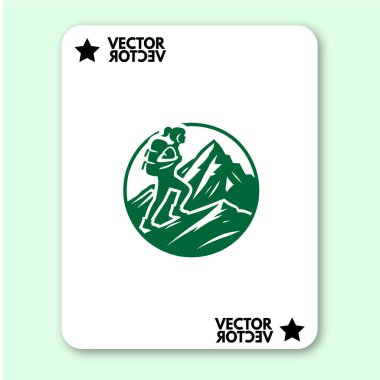 cool dağ logosu tatil vektörü