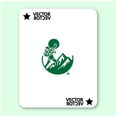 cool dağ logosu tatil vektörü