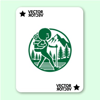 cool dağ logosu tatil vektörü