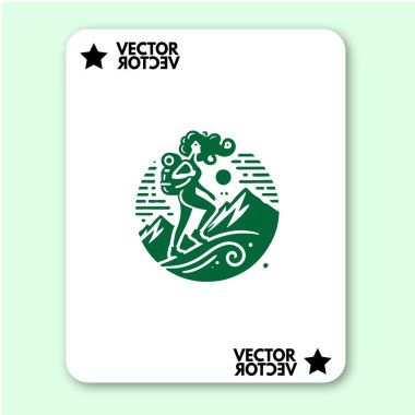 cool dağ logosu tatil vektörü