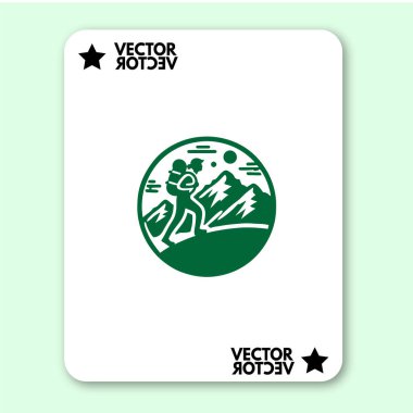 cool dağ logosu tatil vektörü