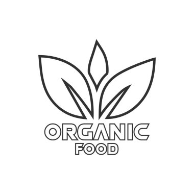 Ecofood logo şablonu. Vejetaryen logoları..