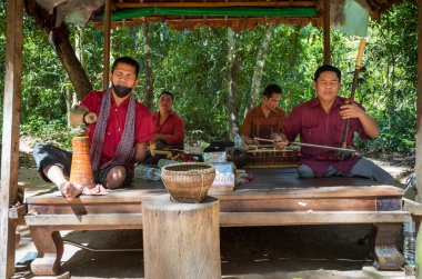 Müzisyenler, Kamboçya 'da Angkor Wat yakınlarındaki bir tapınakta geleneksel müzik icra eden mayınlar tarafından etkisiz hale getirildi..