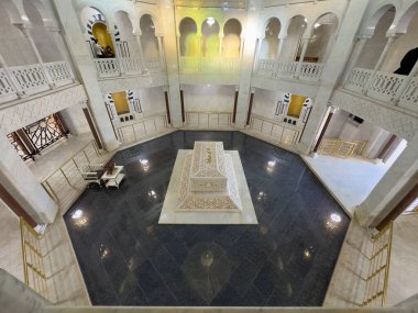 Habib Bourguiba 'nın Mausoelum' undaki mezar, saygıdeğer bağımsızlık lideri ve eski başkan, Manastır, Tunus