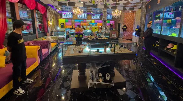 stock image The interior of Wonderland, a legal cannabis shop in Bangkok, Thailand