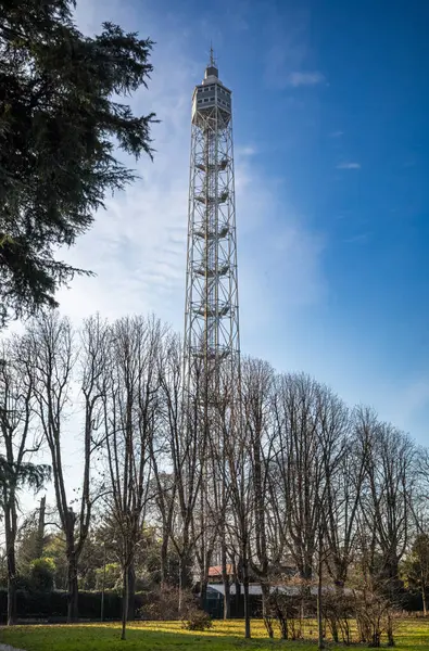 Stock image The Branca Tower, or White Tower, in Sempione Park next to Castello Sforzesco, or Milan Castle, in Milan, Lombardy, Italy.