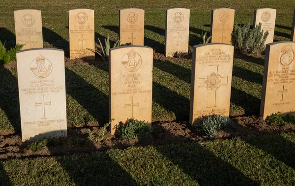 stock image Graves of British soldiers killed in North African Campaign Feb 1943, Enfidaville War Cemetery, Enfidha, Tunisia.